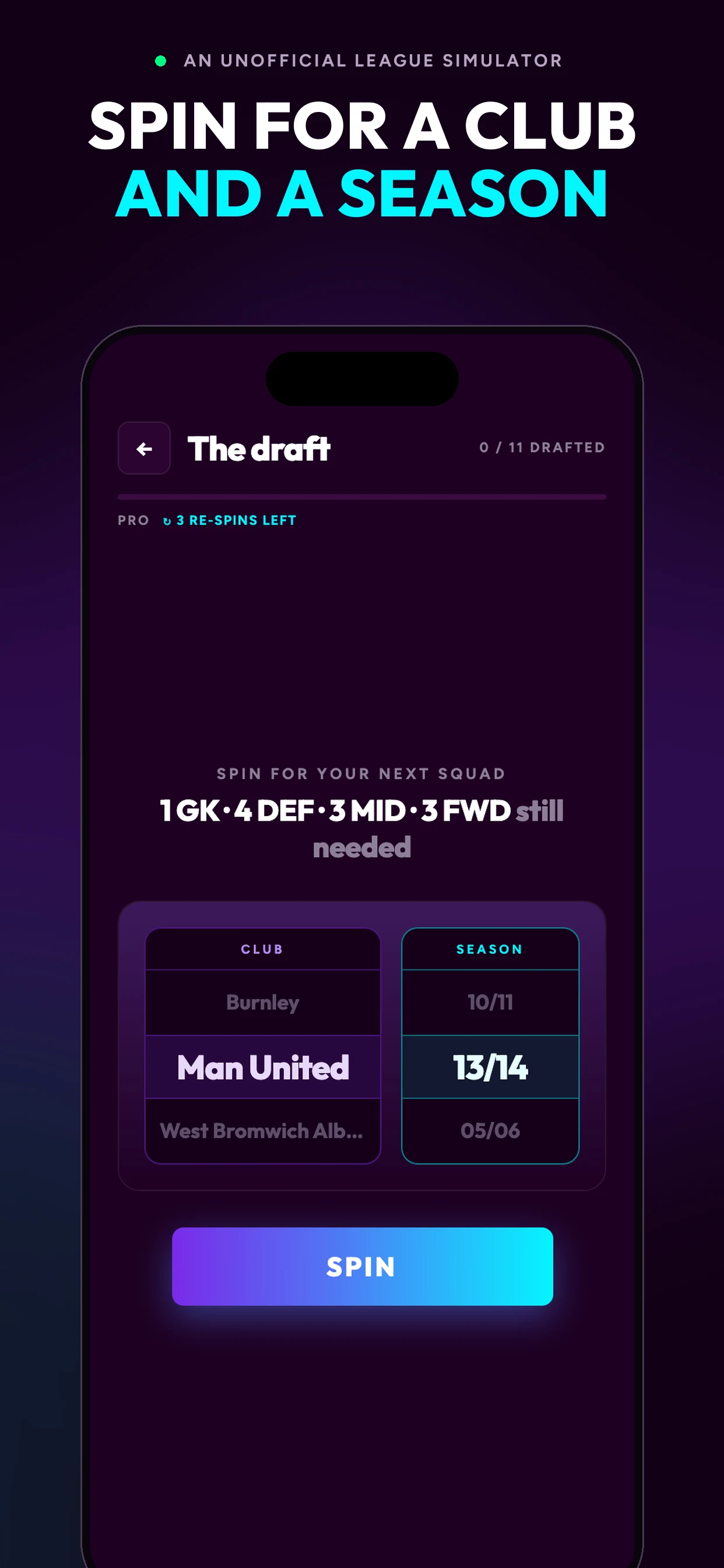 38-0 Football Season Draft screenshot